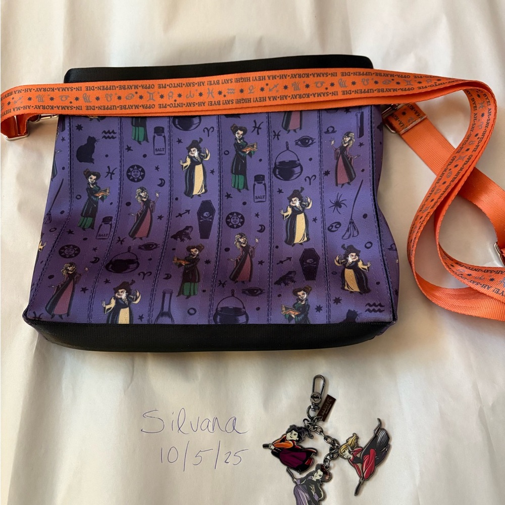 Disney/Harveys Hocus Pocus Purple and Orange Convertible Crossbody Bag
